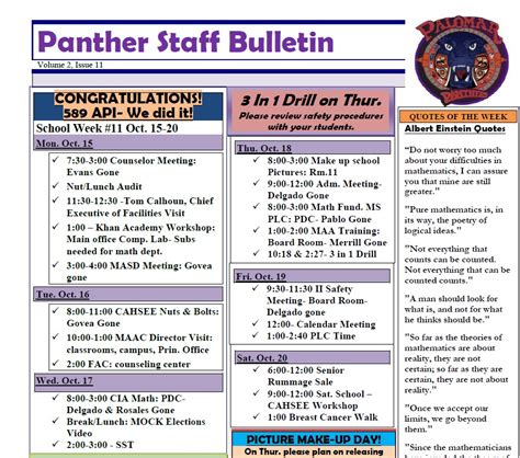 Weekly Bulletin .